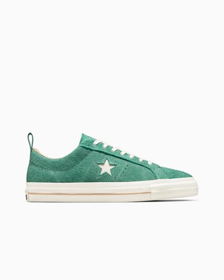 Dámské Skate Boty Converse One Star Pro Vintage Semišové Zelene | CZ AMBW39